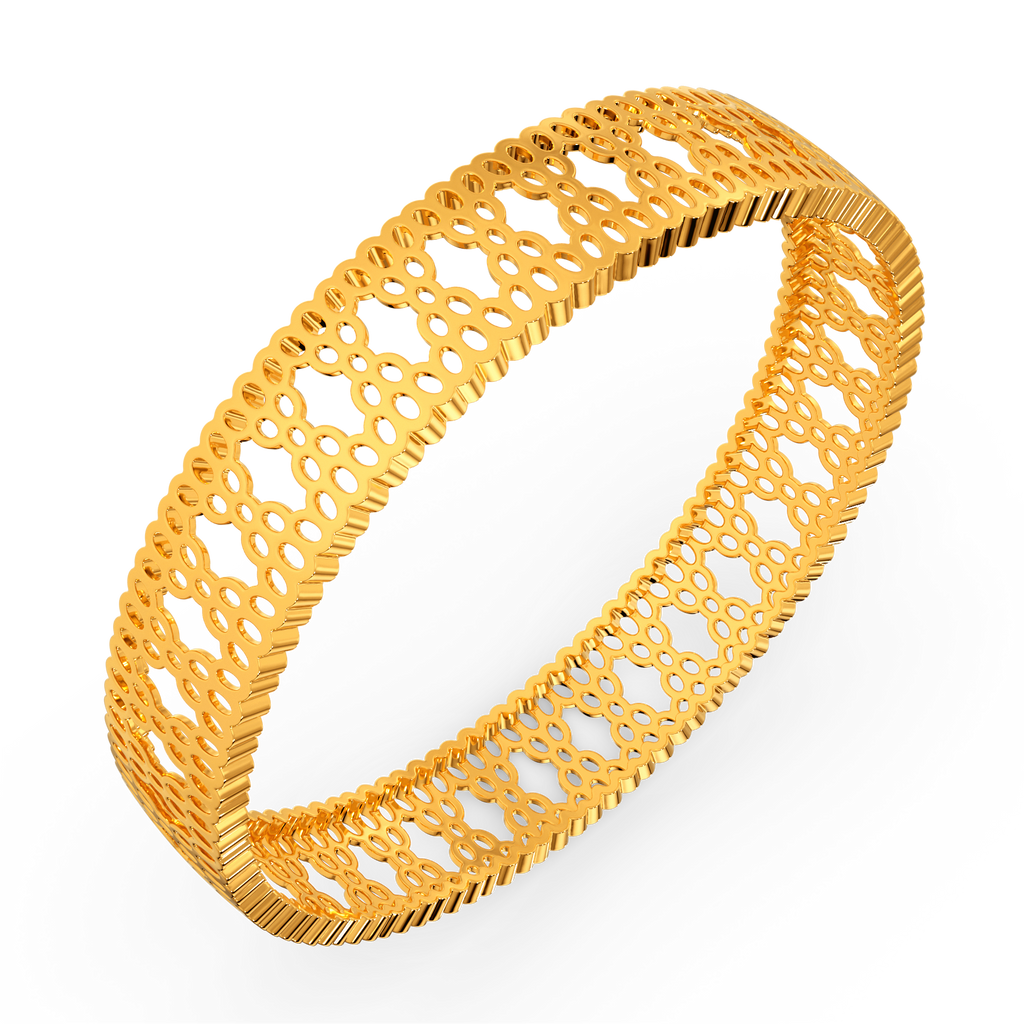 Sheer Knit Gold Bangles