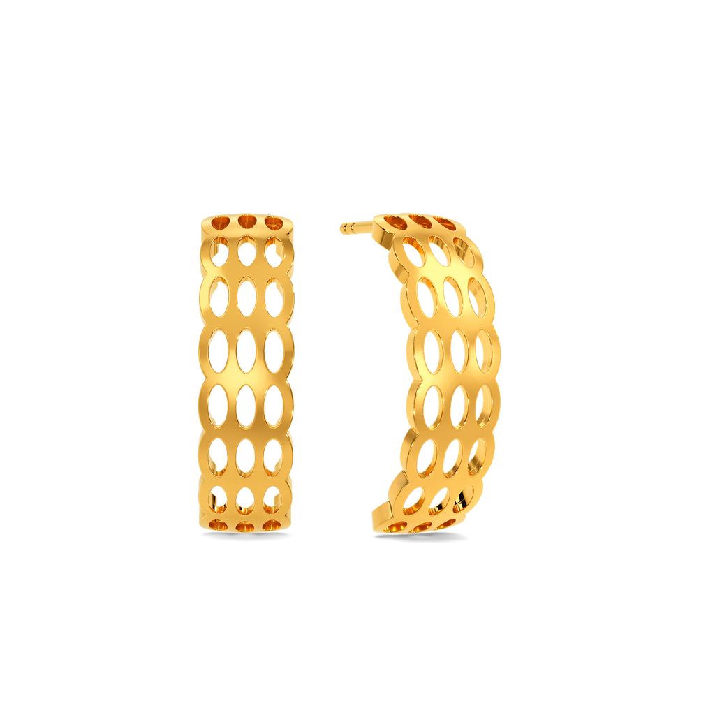 Nesh Mesh Gold Earrings