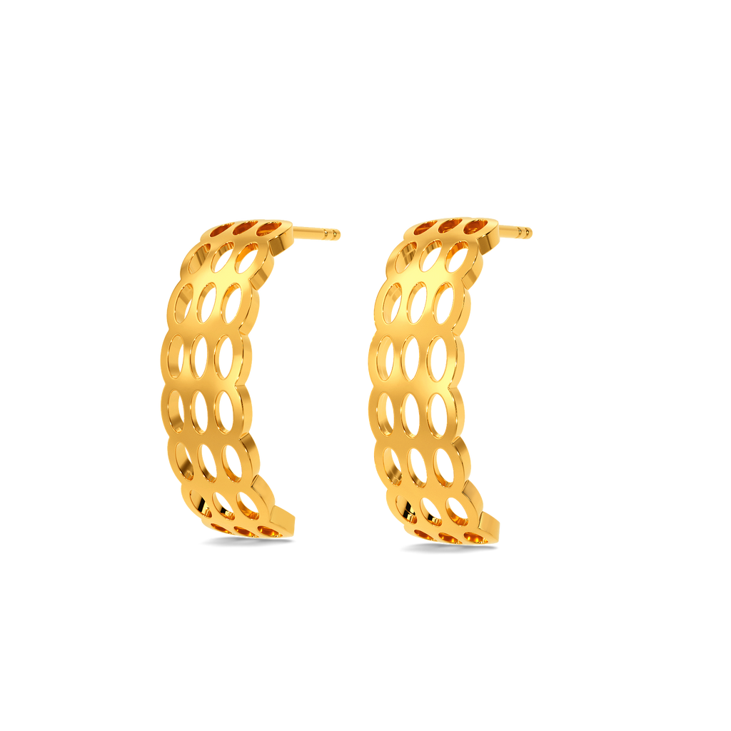 Nesh Mesh Gold Earrings