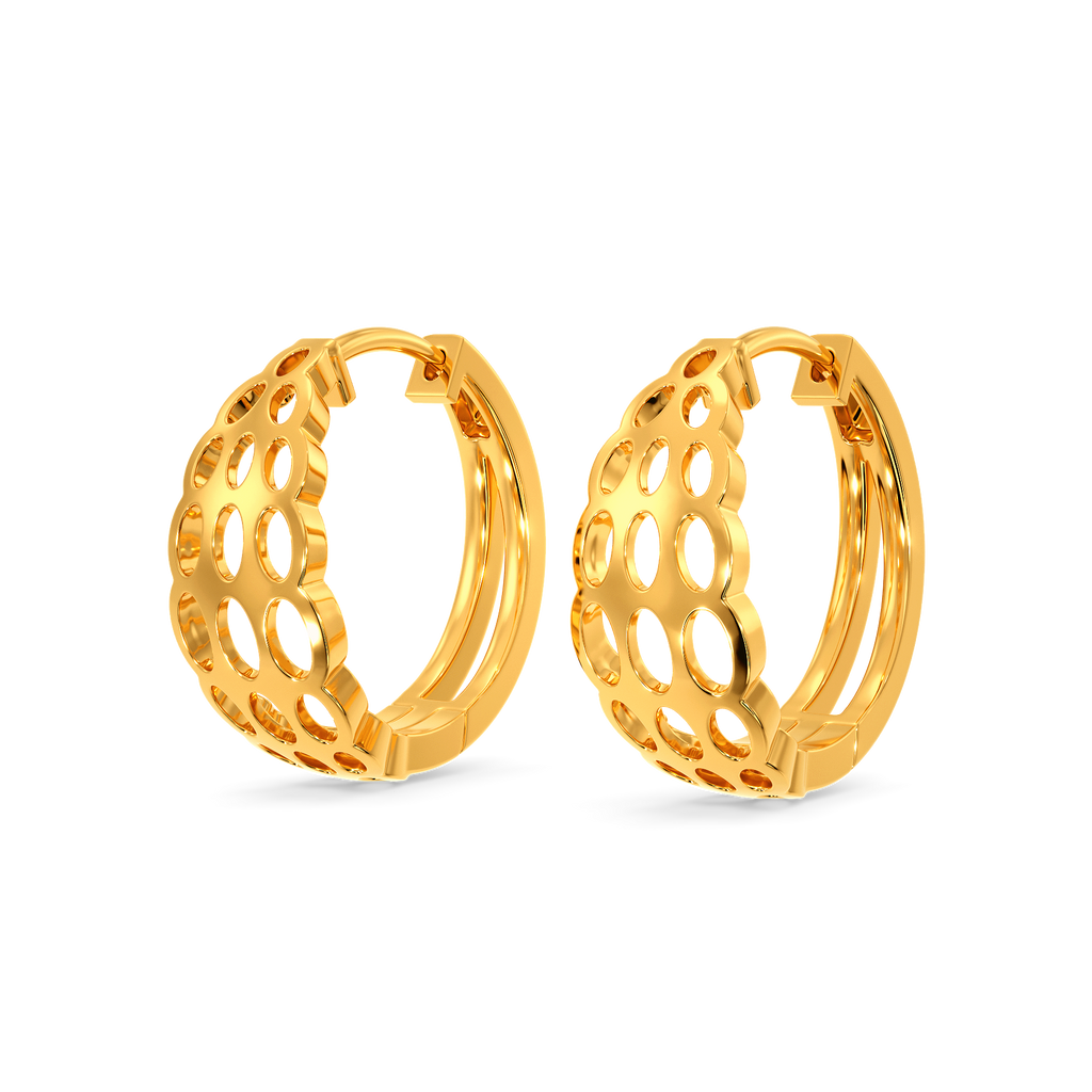 Knit Pop Gold Earrings