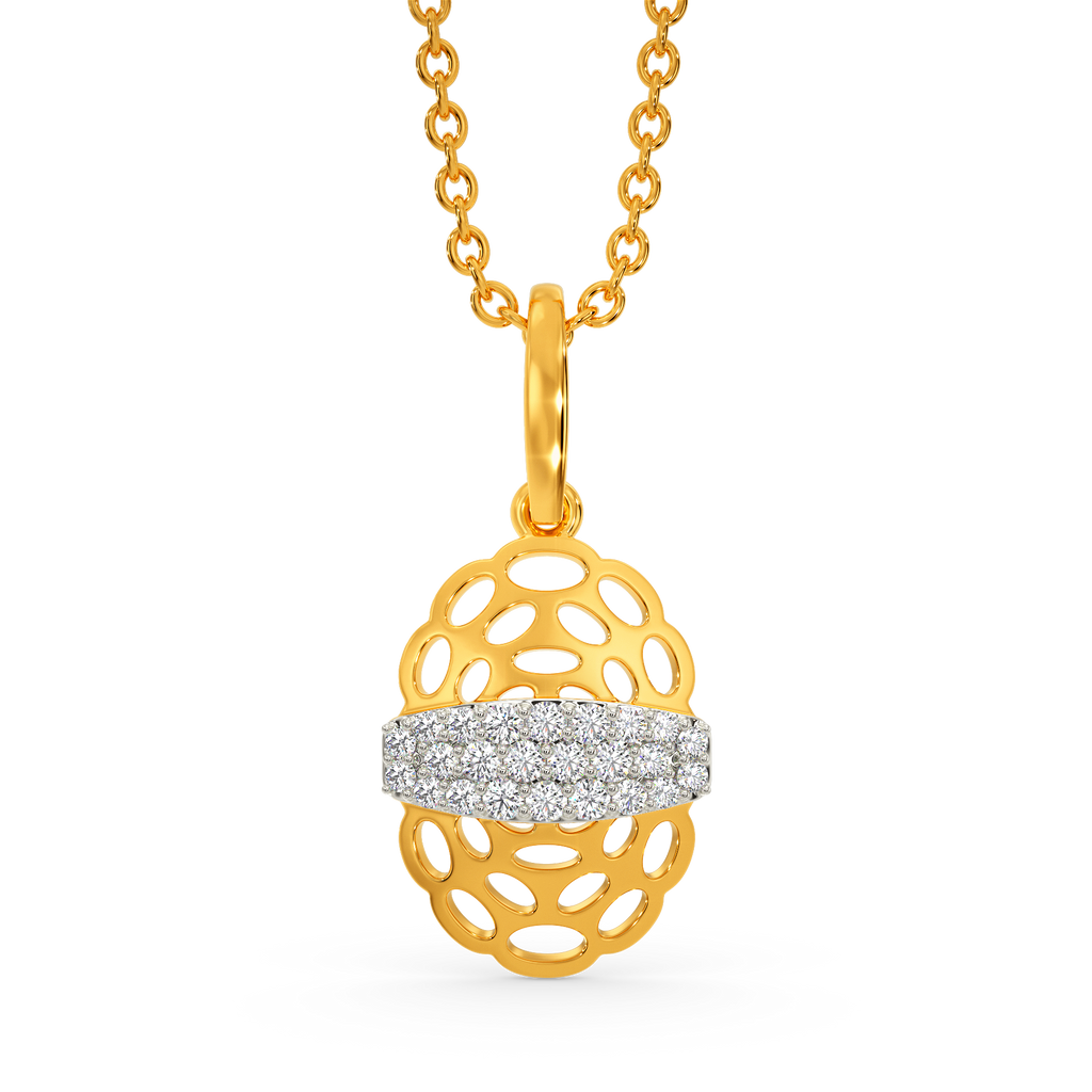 Knitted Drama Diamond Pendants