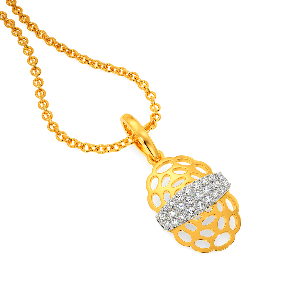 Knitted Drama Diamond Pendants
