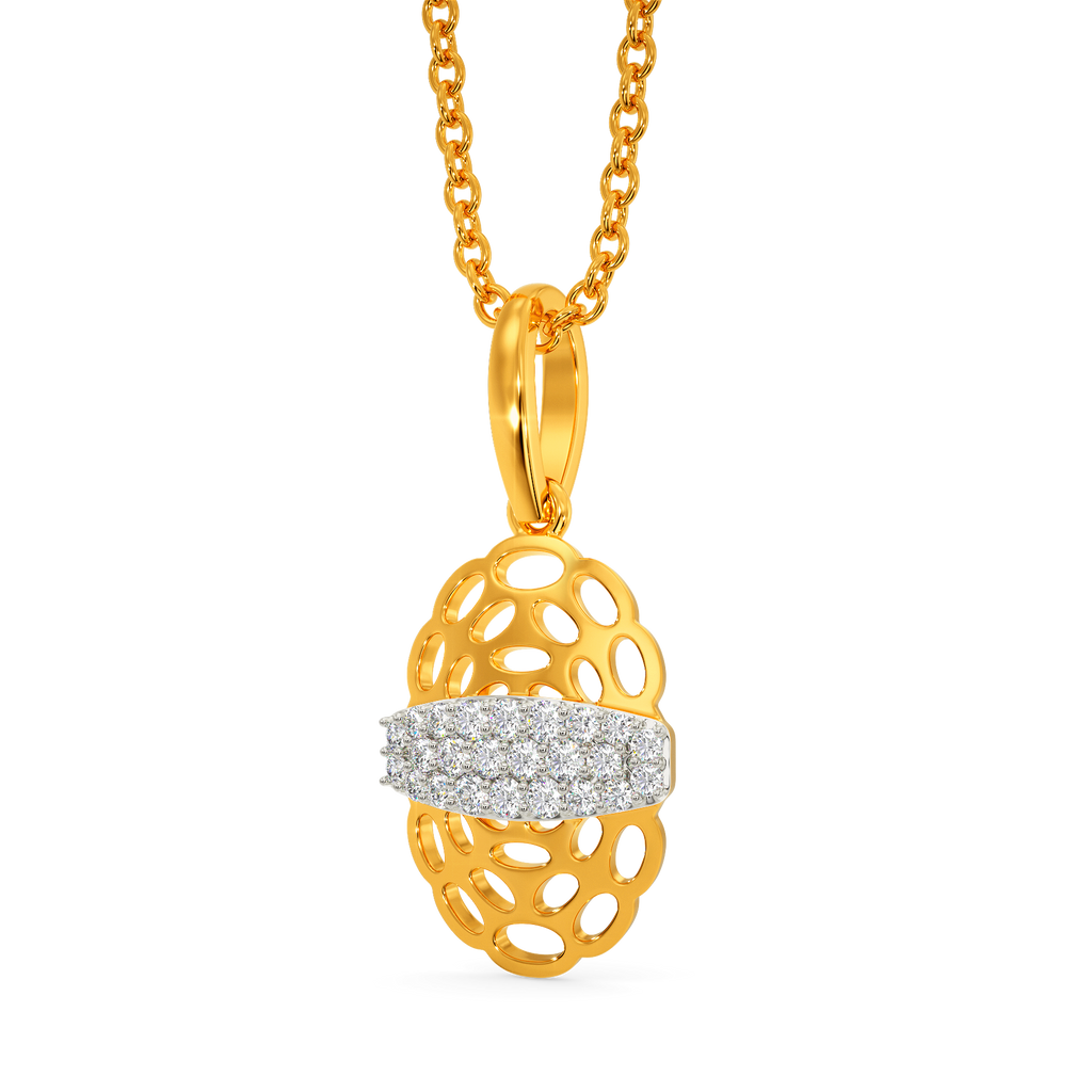 Knitted Drama Diamond Pendants