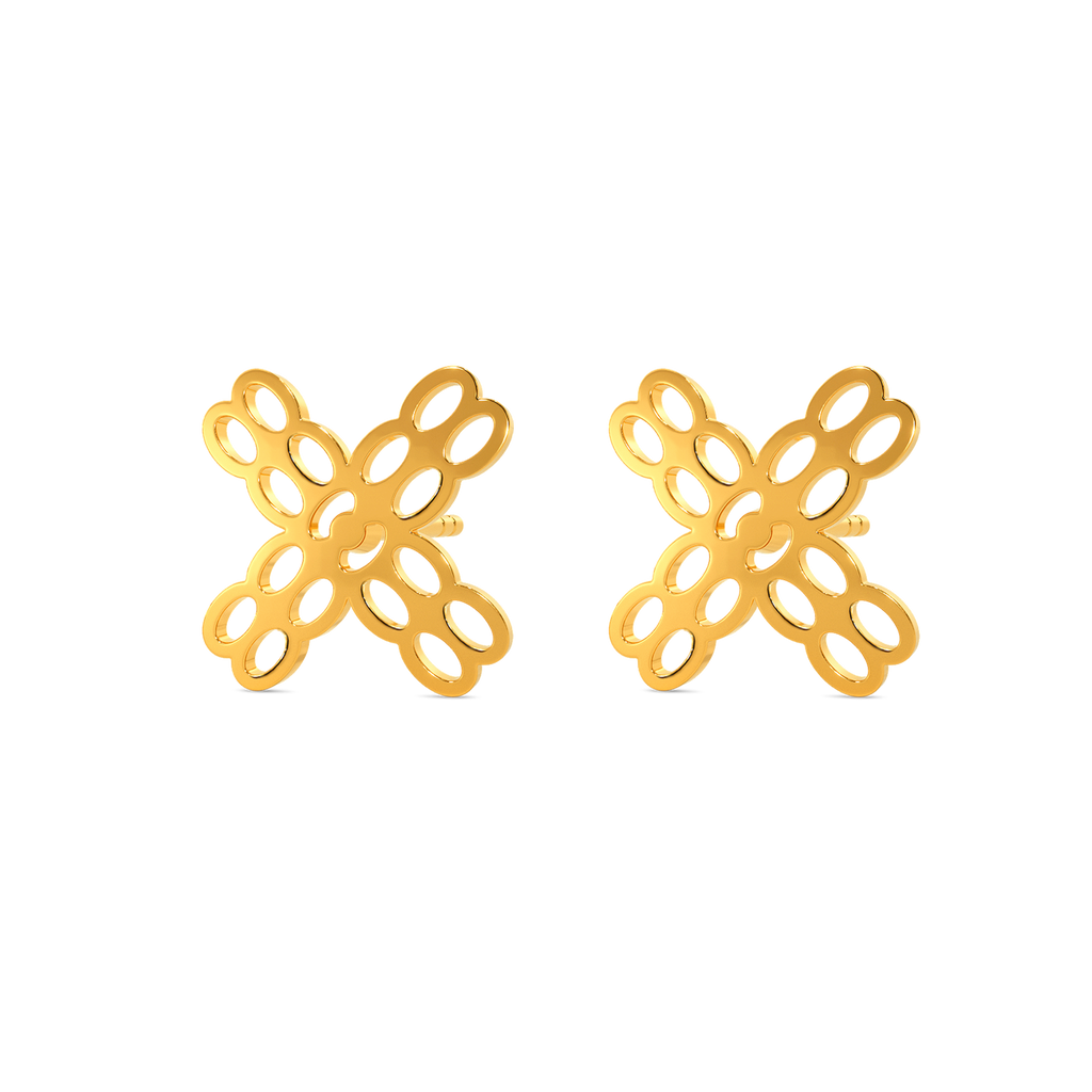 Lush Knits Gold Earrings
