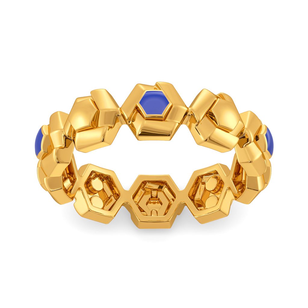 Denim Drama Gold Rings image
