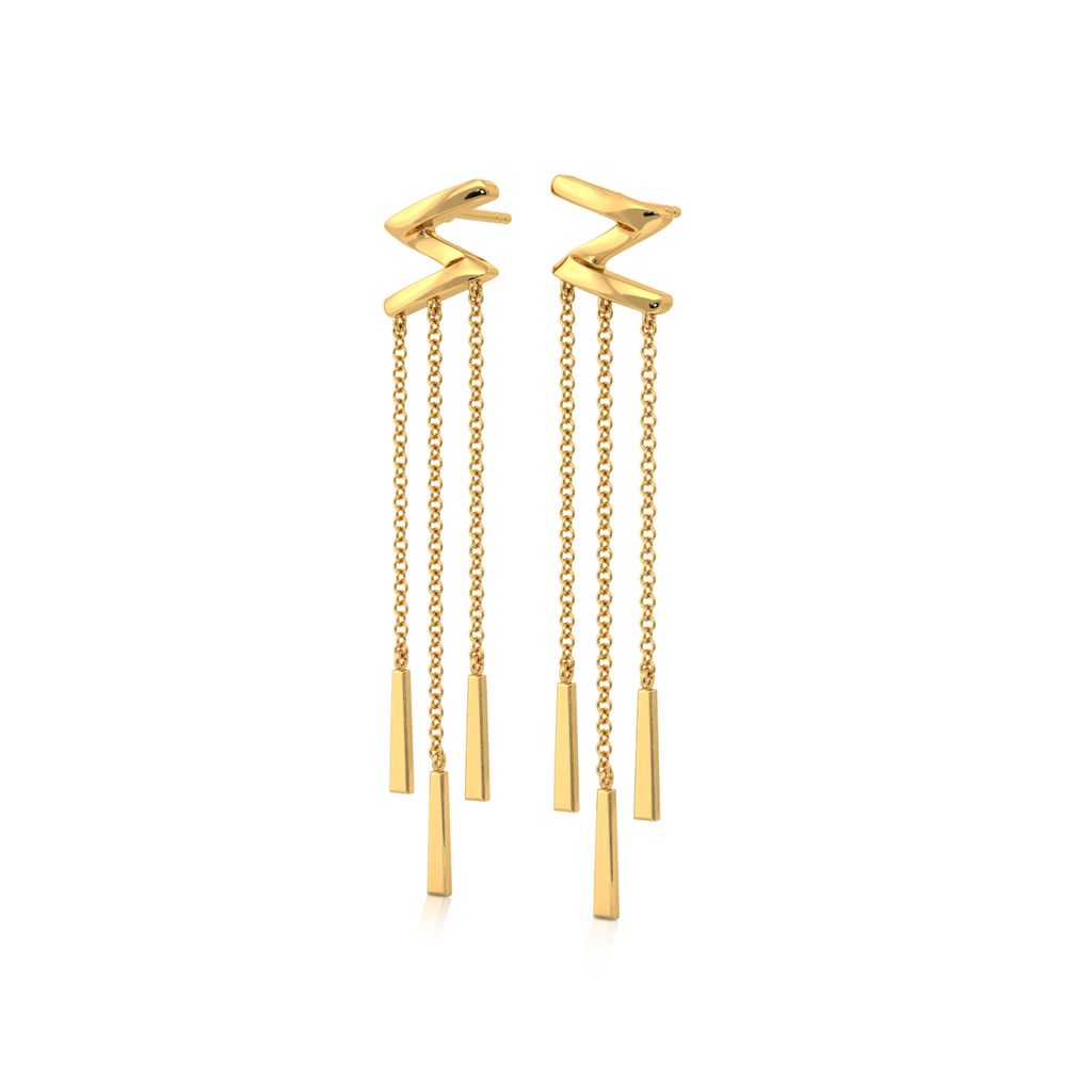 Exaggerated Drama Gold Earrings