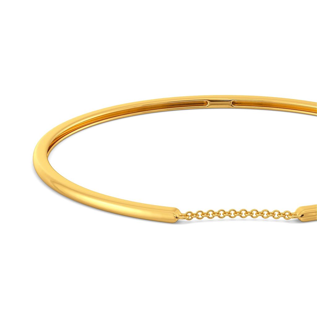 Ball N Chain Gold Bangles