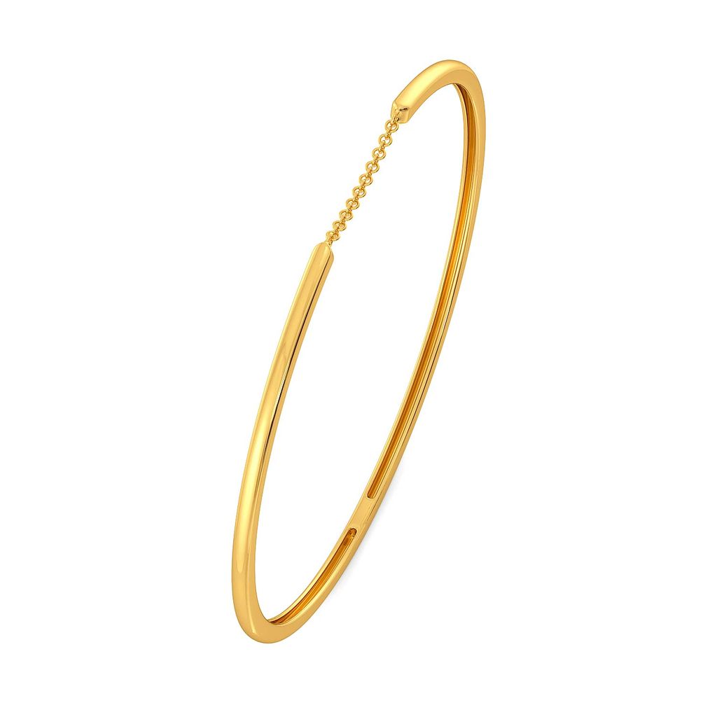 Ball N Chain Gold Bangles