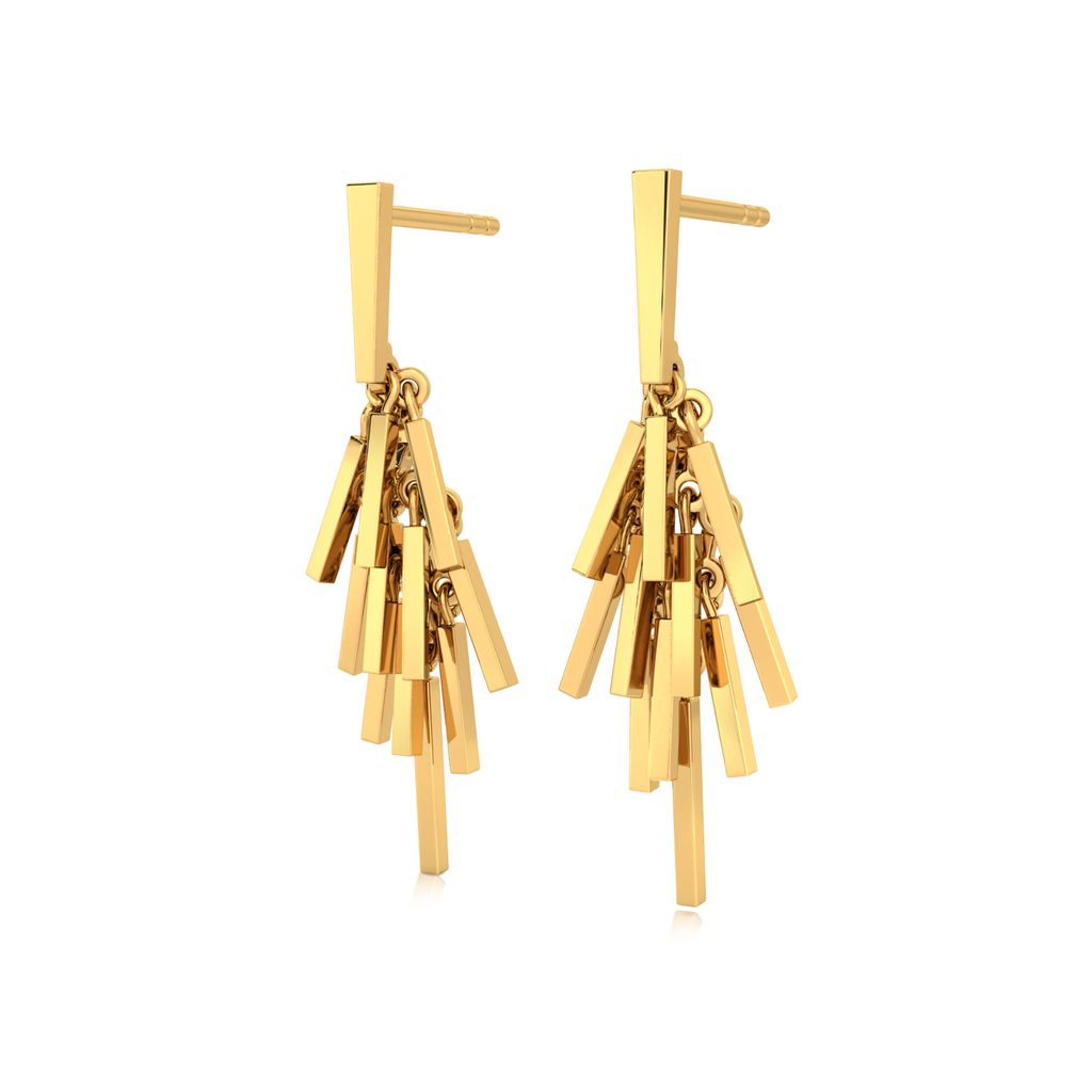 Fringe Bouquet Gold Earrings