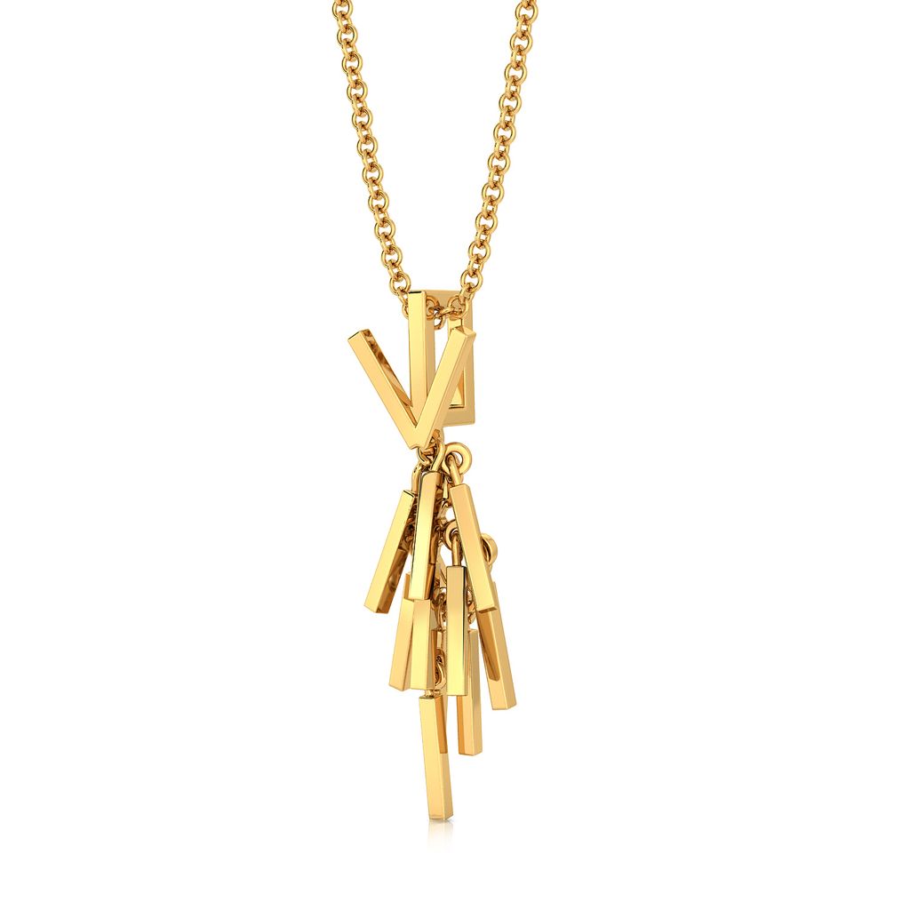 Fringe Bouquet Gold Pendants