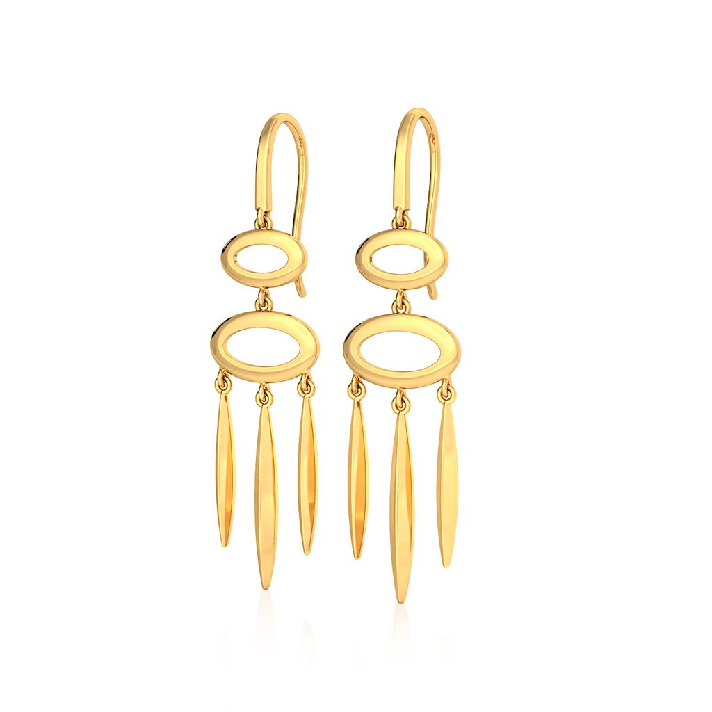 Binge on Fringe Gold Earrings