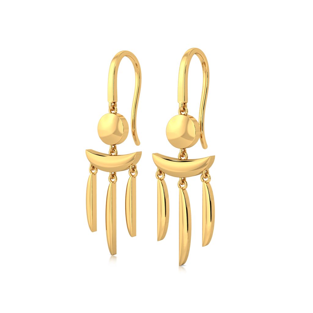 Arc Attack Gold Earrings