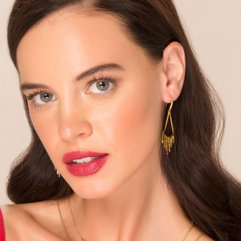 Fancy A Fringe Gold Earrings