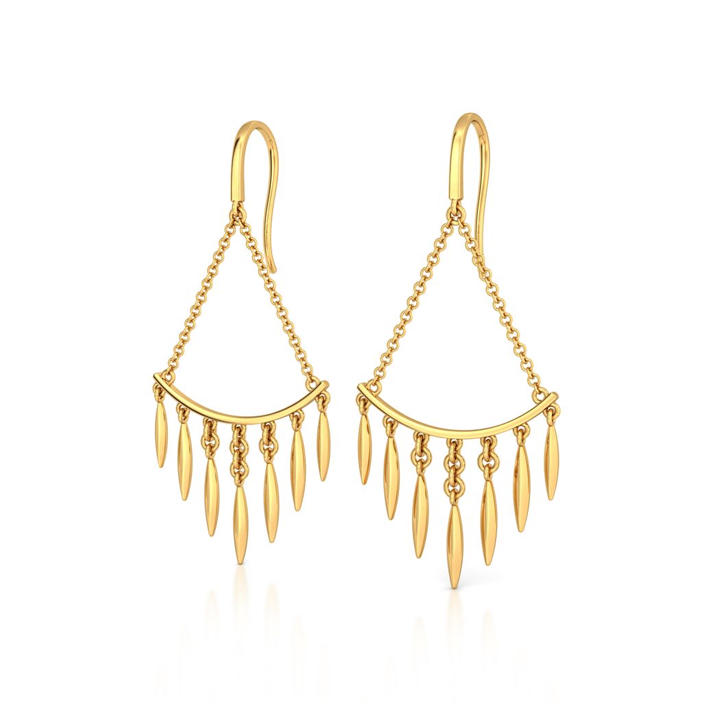 Fancy A Fringe Gold Earrings