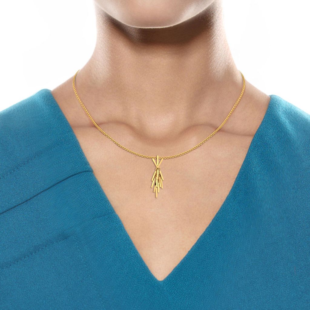 Fringe Bouquet Gold Pendants