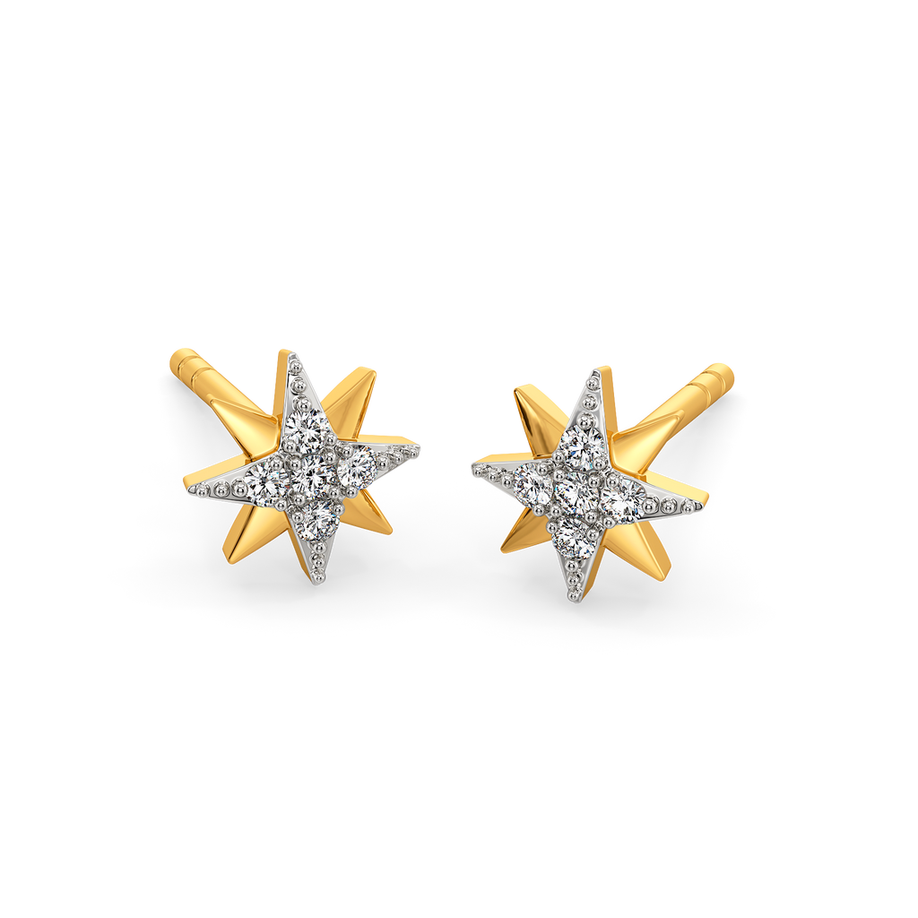 Starburst Studs Diamond Earrings