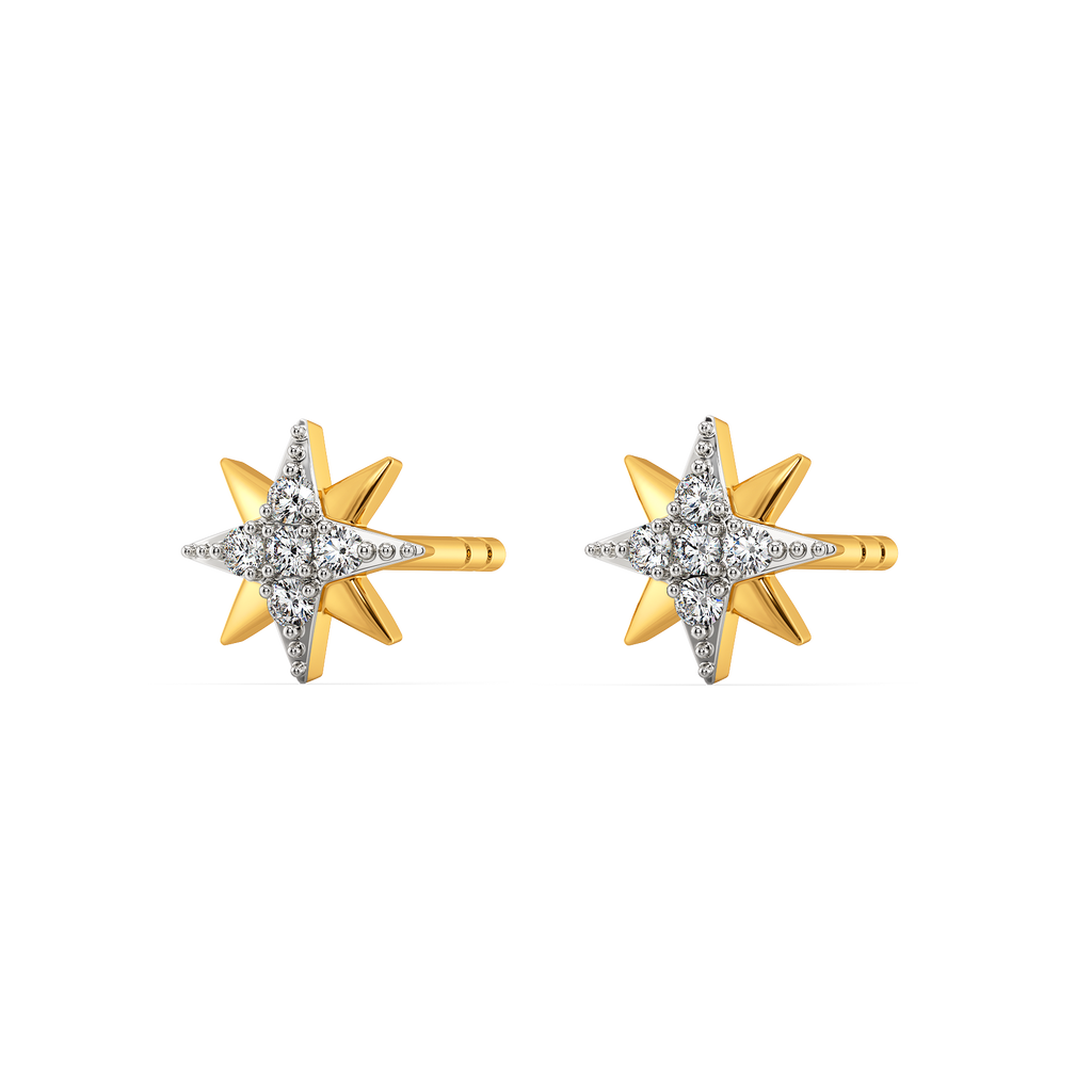 Starburst Studs Diamond Earrings