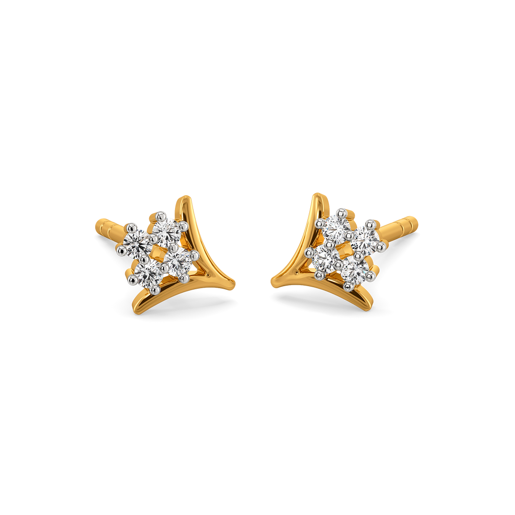 Petal Cluster Studs Diamond Earrings