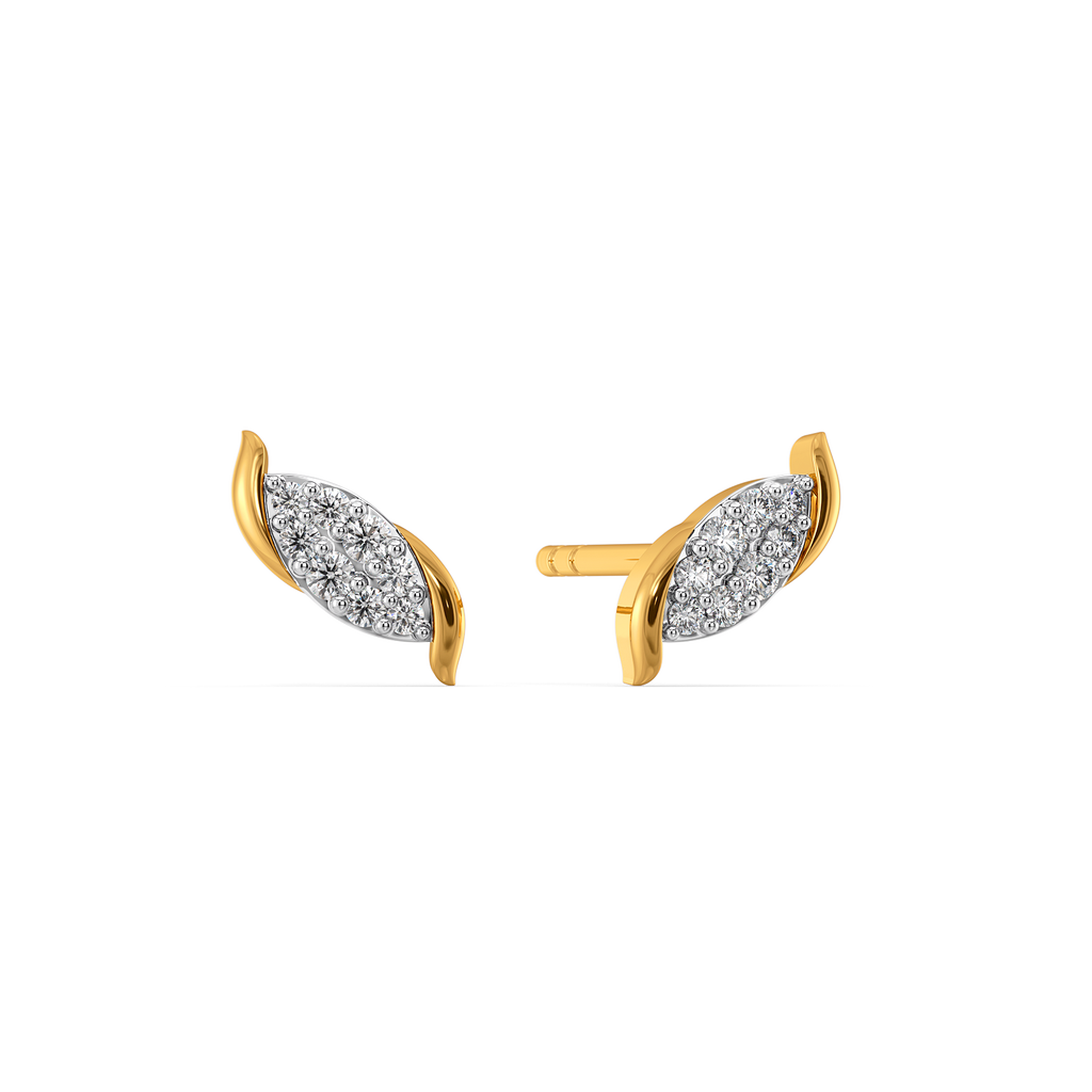 Luxe Spiral Studs Diamond Earrings