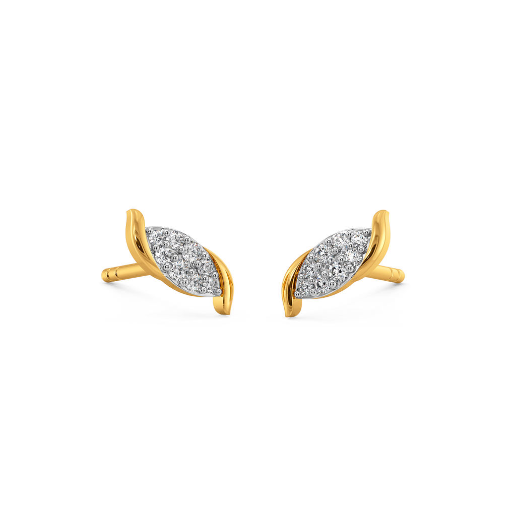 Luxe Spiral Studs Diamond Earrings