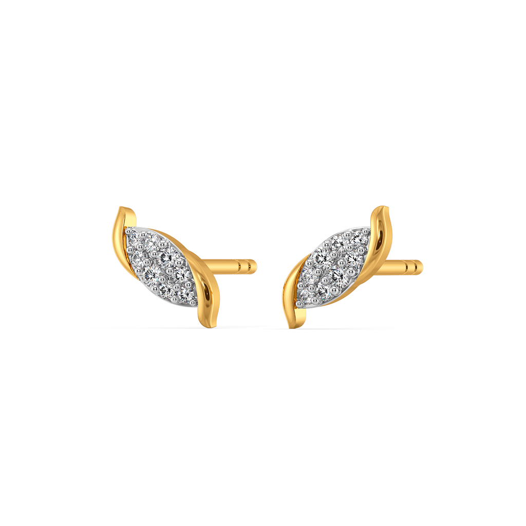 Luxe Spiral Studs Diamond Earrings