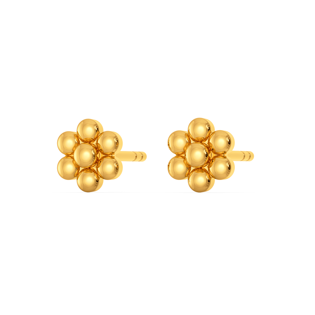 Flora Pop Studs Gold Earrings