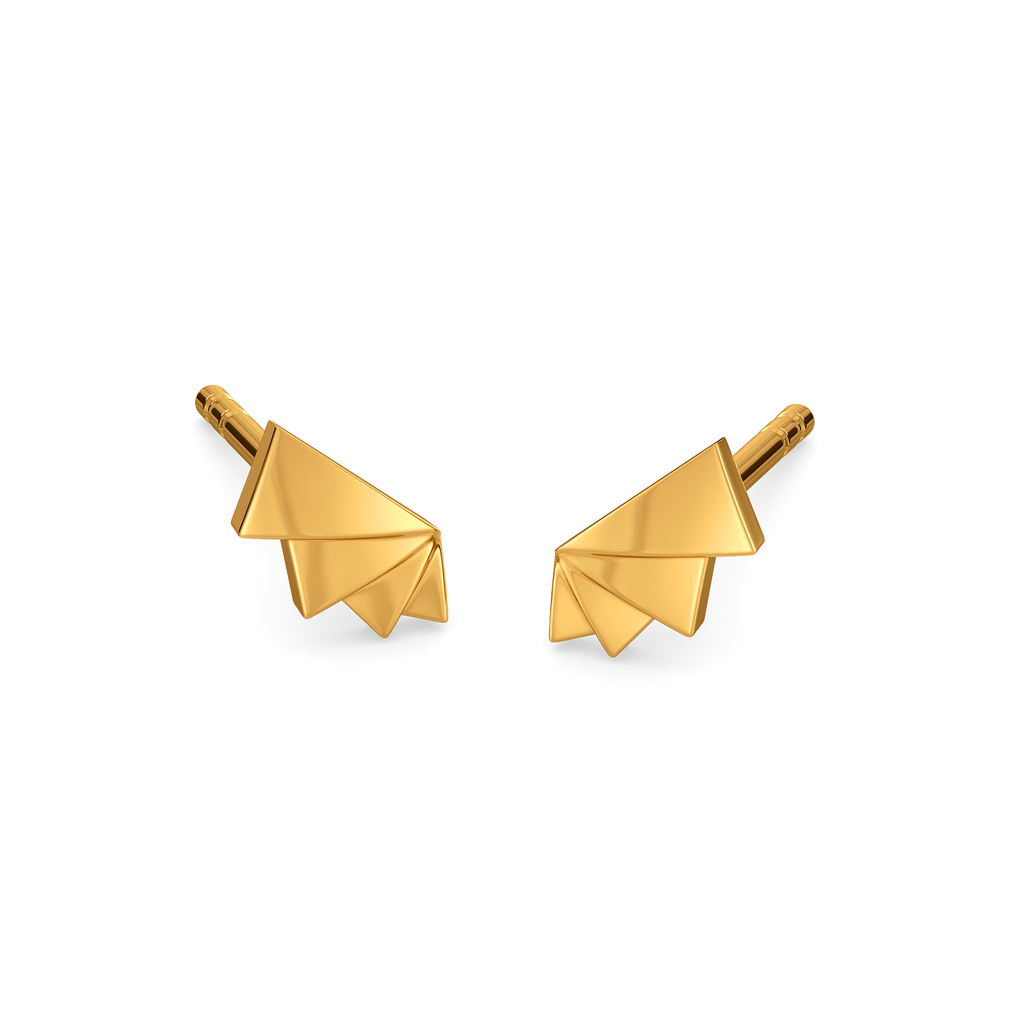Offset Chic Studs Gold Earrings