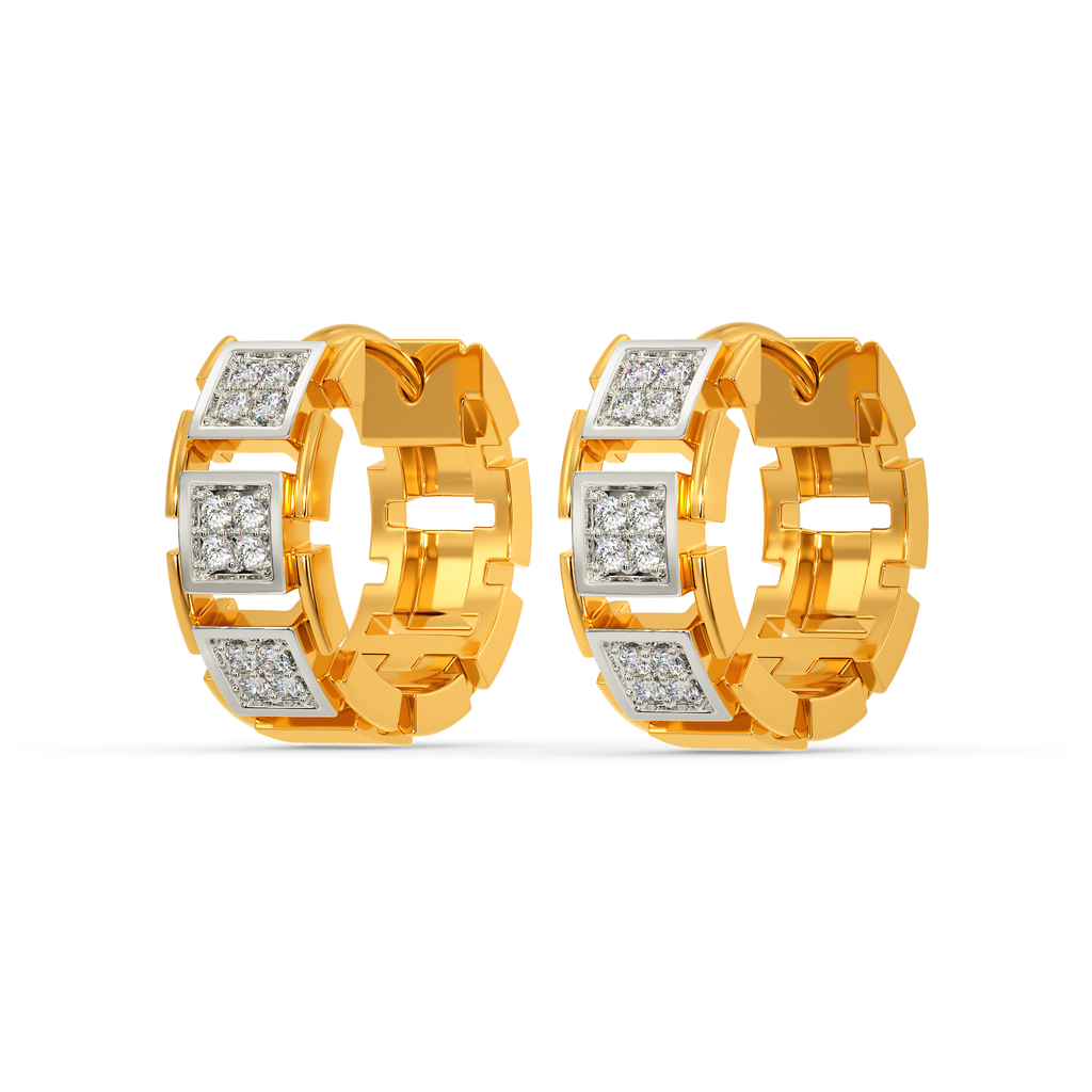 In A Tweed Mood Diamond Earrings