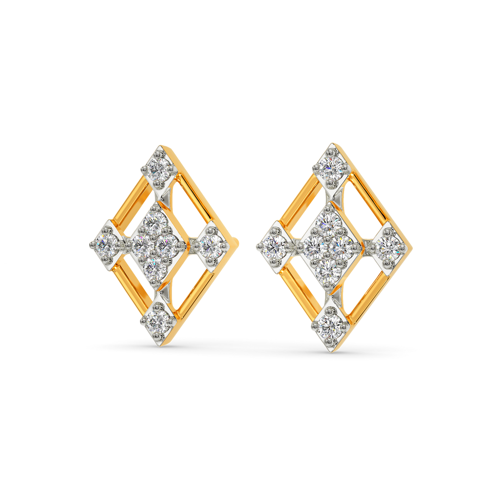 In A Tweed Mood Diamond Earrings