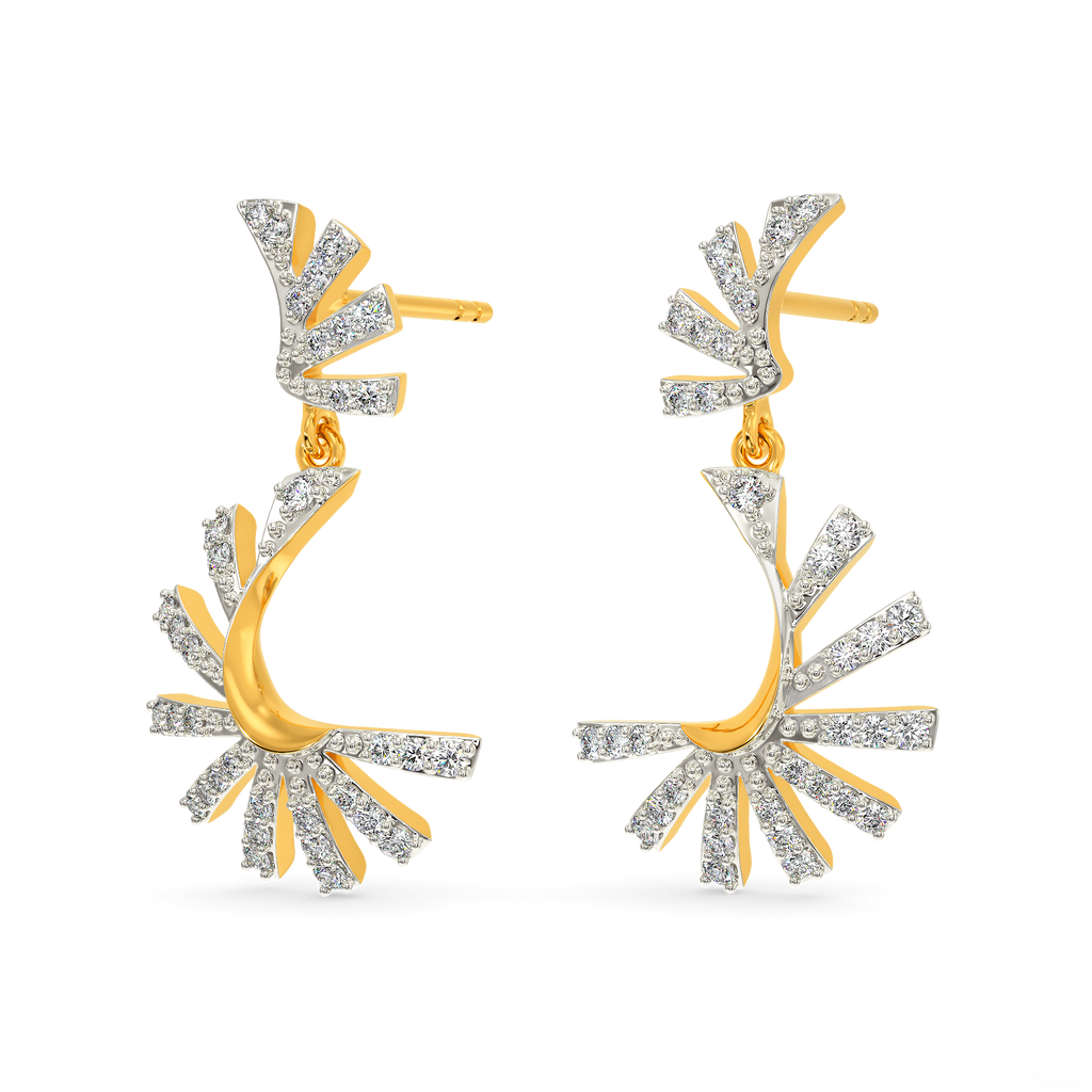 Pine For Retro Diamond Earrings
