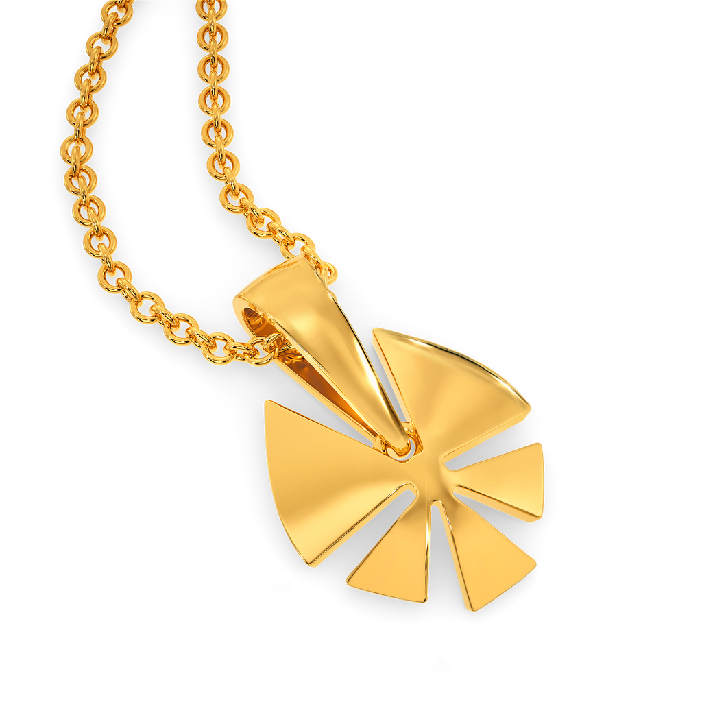 Retro Edge Gold Pendants