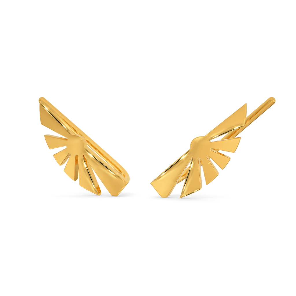 Lets Roll Gold Earrings