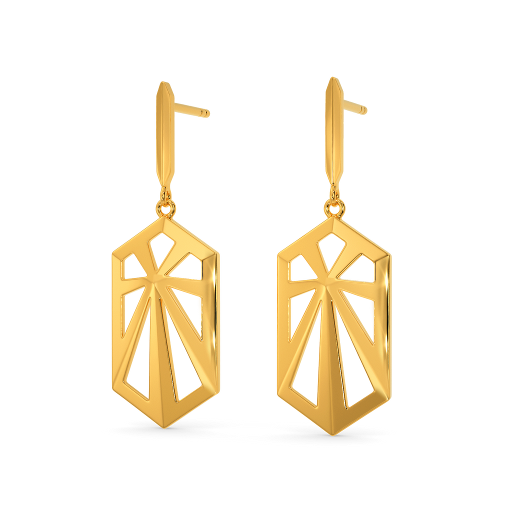 Burst of Nostalgia Gold Earrings