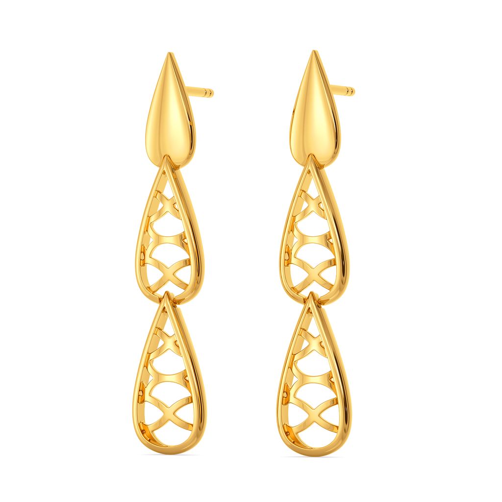 Bubble Up Gold Earrings