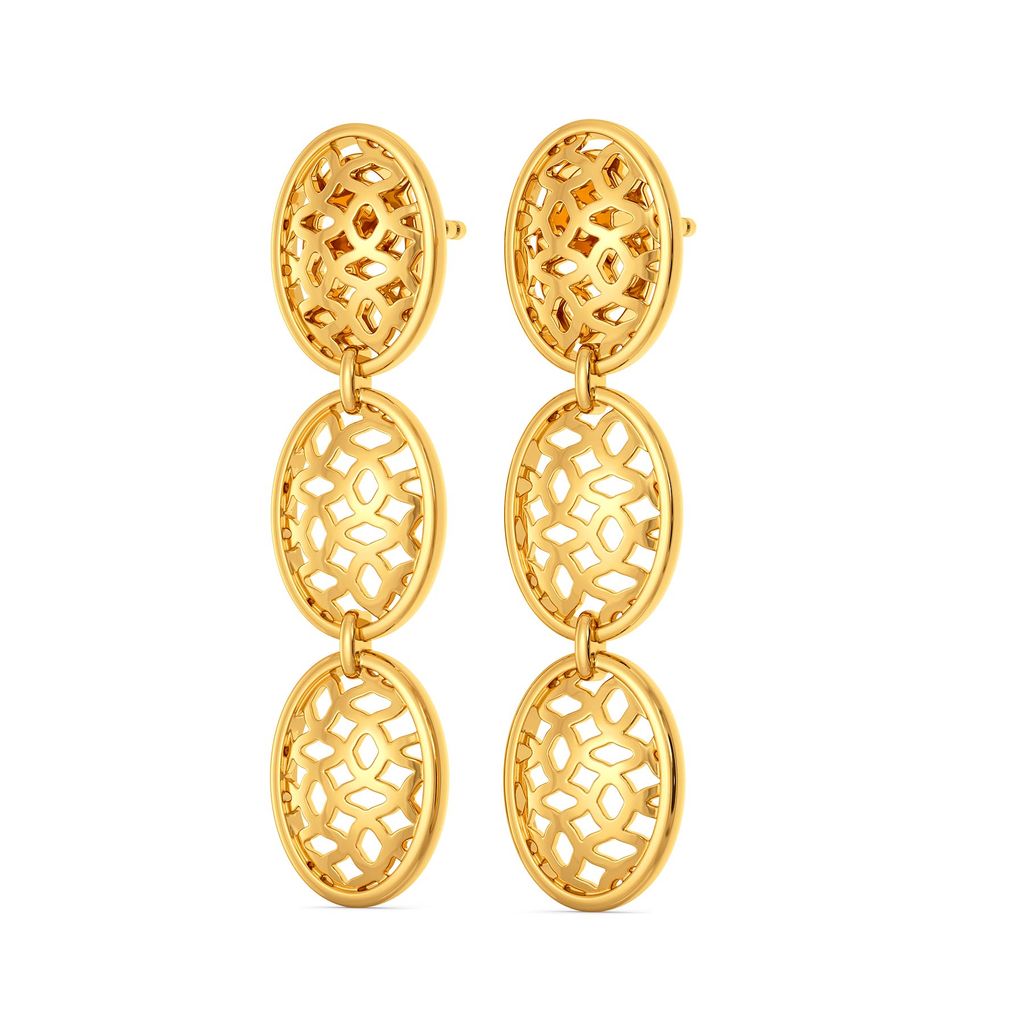 Tulled Together Gold Earrings