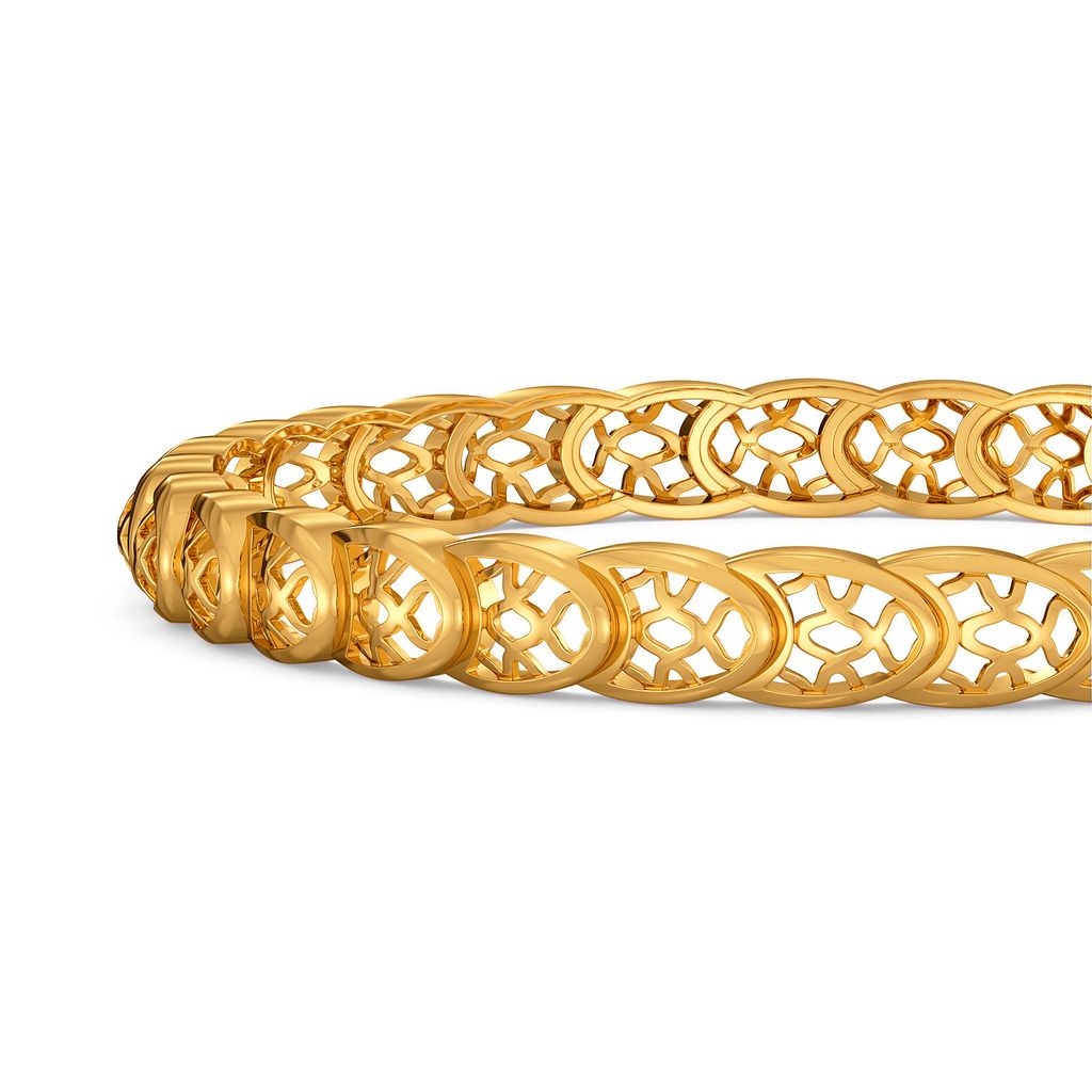 Tulled Together Gold Bangles