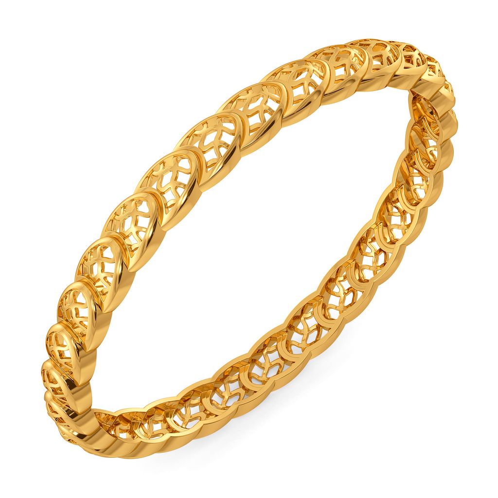 Tulled Together Gold Bangles