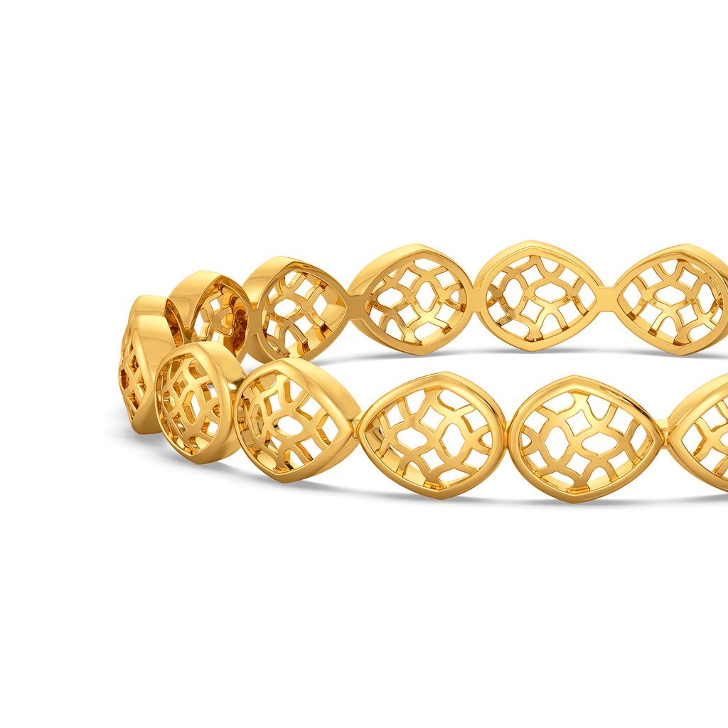 Frill Fance Gold Bangles