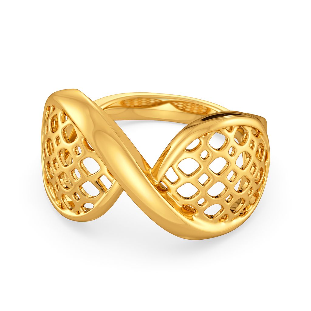 Dramatic Flows Gold Rings alternate view 3