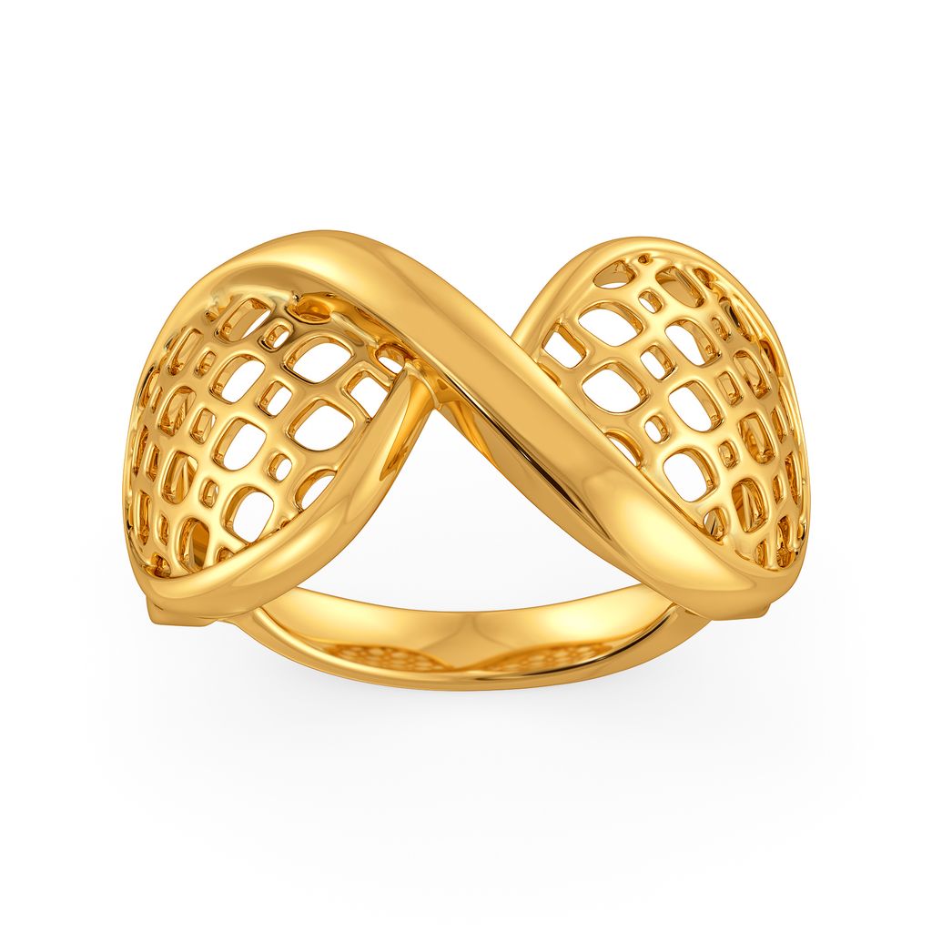 Dramatic Flows Gold Rings alternate view 2