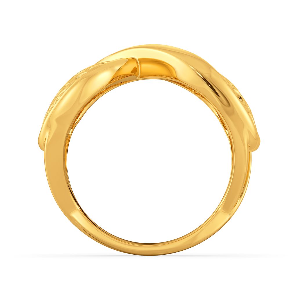 Dramatic Flows Gold Rings image