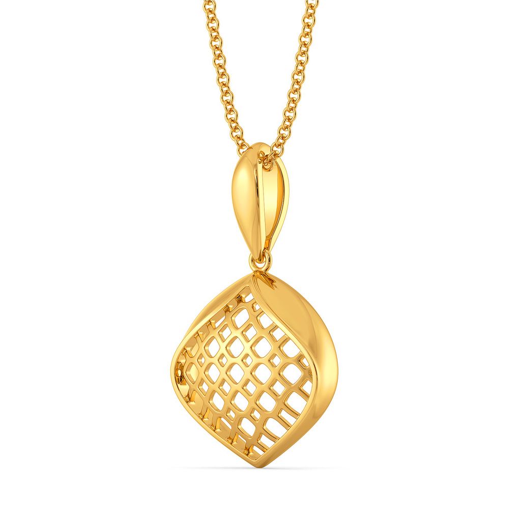 Dramatic Flows Gold Pendants