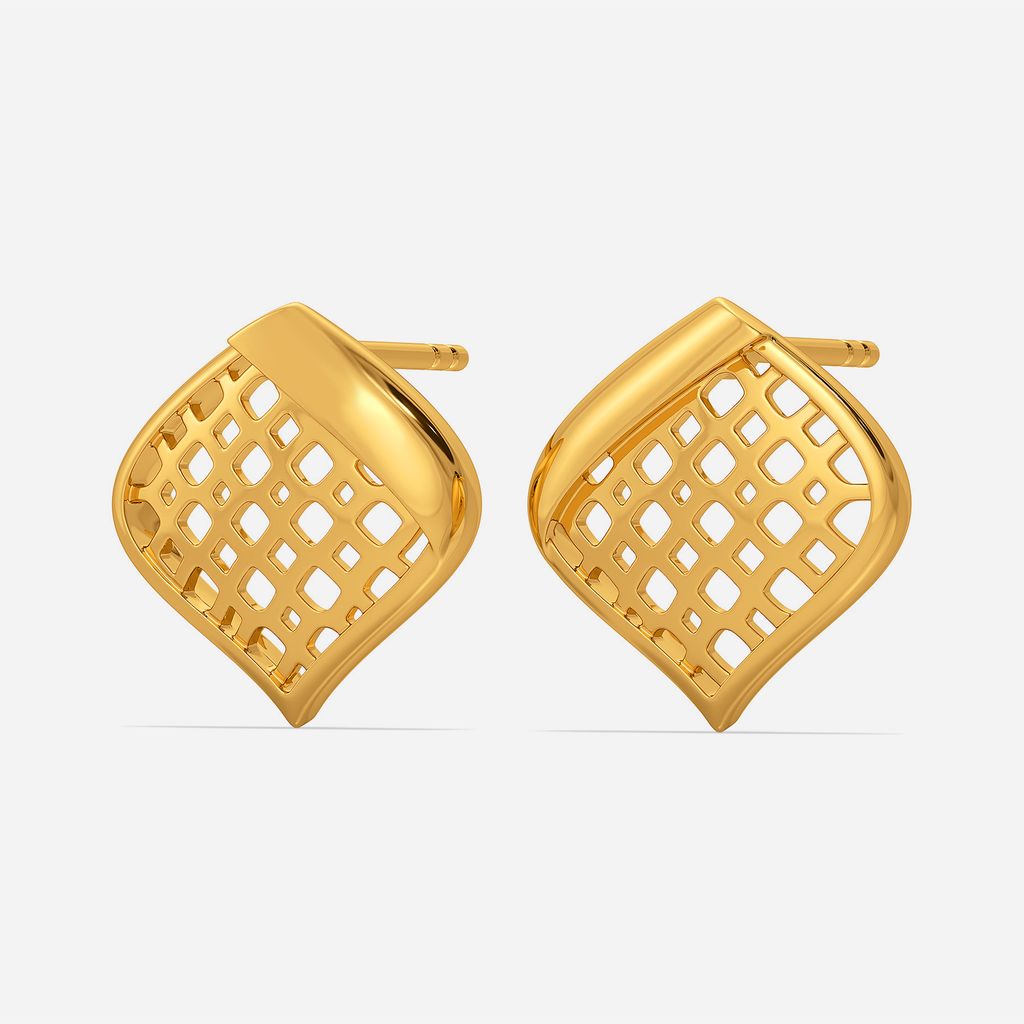 Dramatic Flows Gold Earrings
