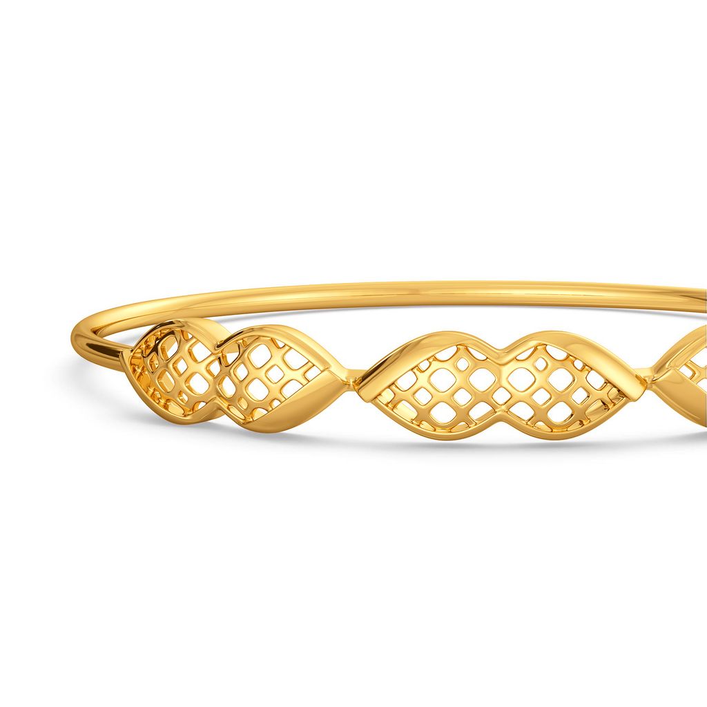 Dramatic Flows Gold Bangles