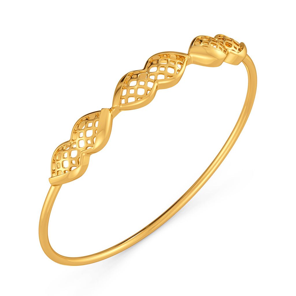 Dramatic Flows Gold Bangles