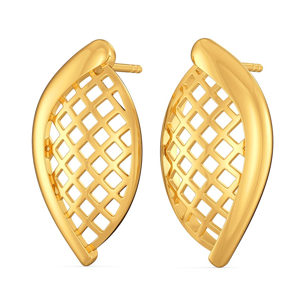 Flounce O Charm Gold Earrings