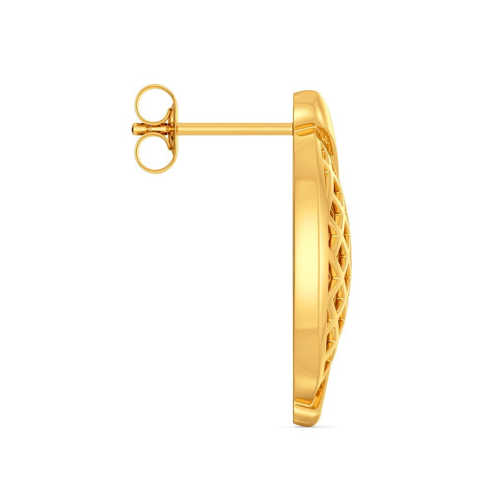 Flounce O Charm Gold Earrings