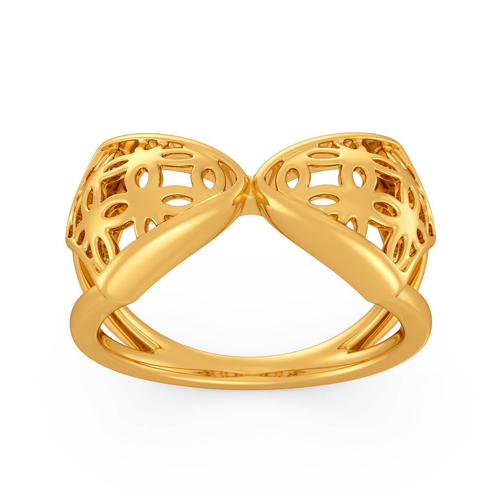 Bubbly Layers Gold Rings alternate view 2