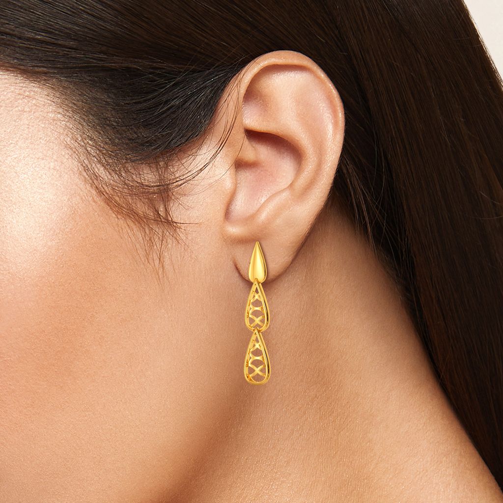 Bubble Up Gold Earrings