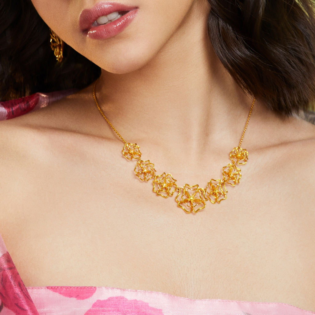 Rare Bloom Gold Necklaces